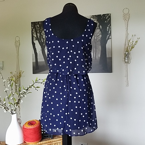 Blue polka dot dress - Picture 5 of 6